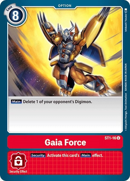 Image for Gaia Force (ST1-16 U) (ST-1) - Digimon Card Game