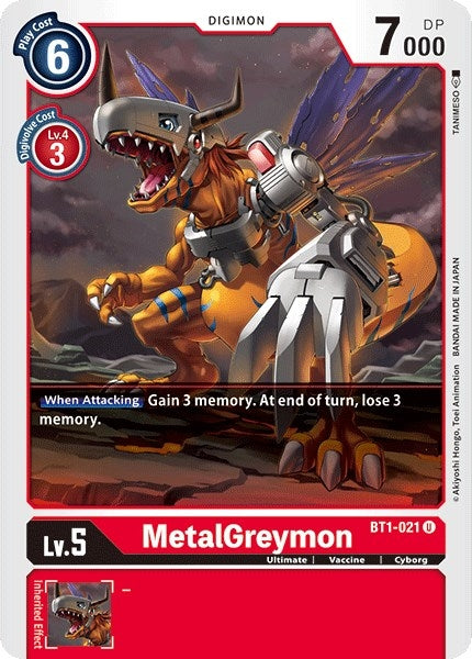 Image for MetalGreymon - BT1-021 (BT1-021 U) (BT01-03A) - Digimon Card Game