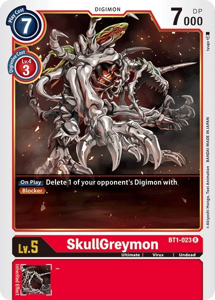 Image for SkullGreymon (BT1-023 R) (BT01-03A) - Digimon Card Game
