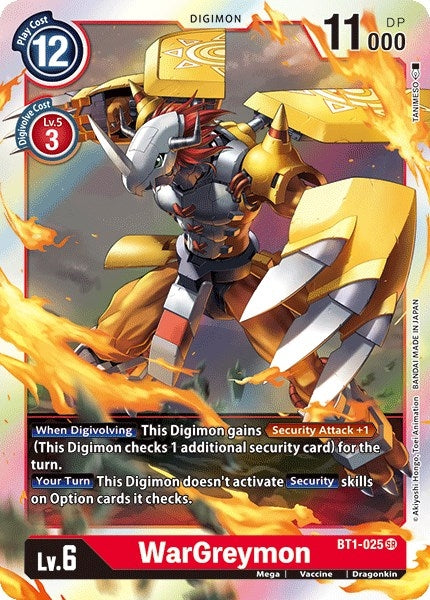 Image for WarGreymon (BT1-025 SR) (BT01-03A) - Digimon Card Game