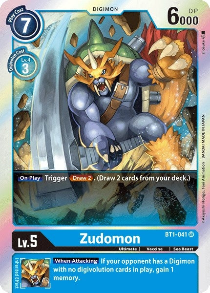 Image for Zudomon - BT1-041 (BT1-041 SR) (BT01-03A) - Digimon Card Game