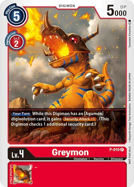 Image for Greymon - P-010 (P-010 P) (D-PR) - Digimon Card Game