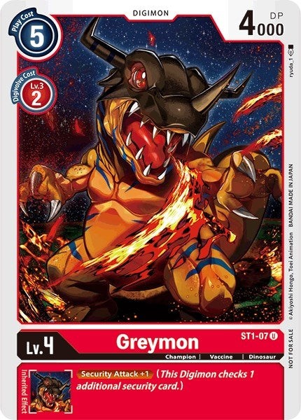 Image for Greymon - ST1-07 (Tamer Party Promo) (ST1-07 U) (ST-1) - Digimon Card Game