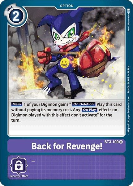 Image for Back for Revenge! (BT3-109 U) (BT01-03A) - Digimon Card Game