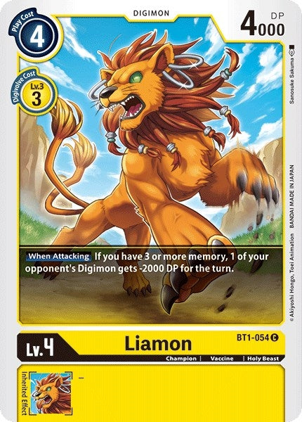 Image for Liamon (BT1-054 C) (BT01-03A) - Digimon Card Game