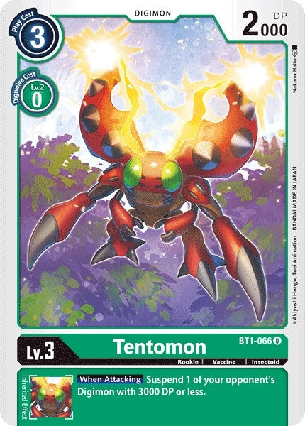 Image for Tentomon (BT1-066 U) (BT01-03A) - Digimon Card Game
