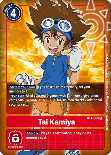 Image for Tai Kamiya - BT1-085 (Box Topper) (BT1-085 R) (BT01-03A) - Digimon Card Game