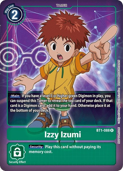 Image for Izzy Izumi (Box Topper) (BT1-088 R) (BT01-03A) - Digimon Card Game