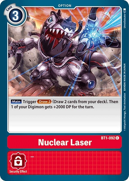 Image for Nuclear Laser (BT1-092 C) (BT01-03A) - Digimon Card Game