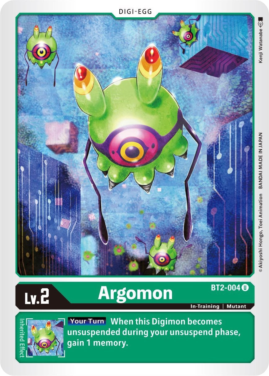 Image for Argomon - BT2-004 (BT2-004 U) (BT01-03B) - Digimon Card Game