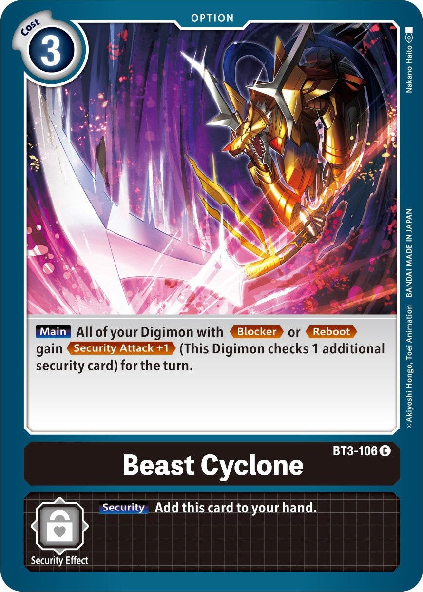 Image for Beast Cyclone (BT3-106 C) (BT01-03B) - Digimon Card Game