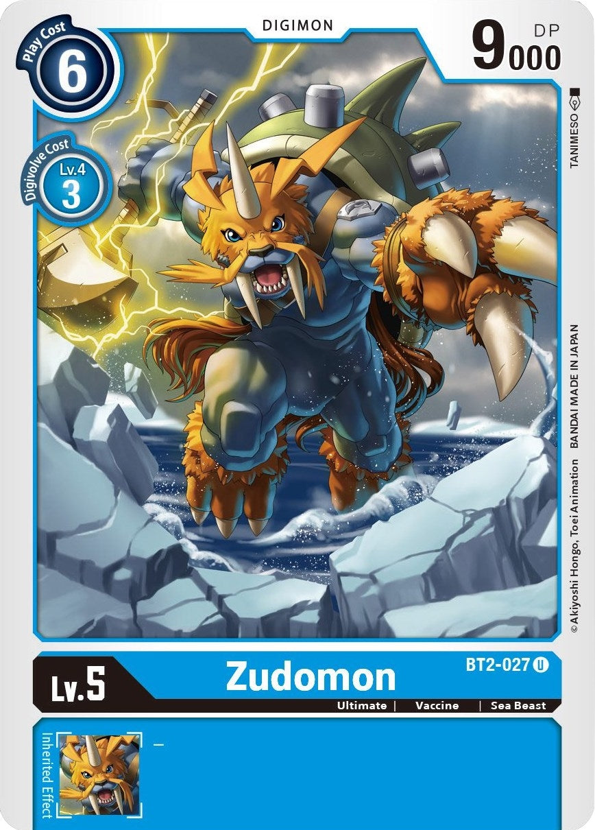 Image for Zudomon - BT2-027 (BT2-027 U) (BT01-03B) - Digimon Card Game
