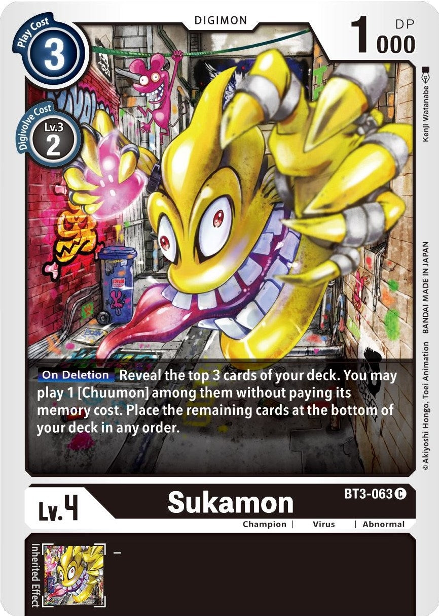 Image for Sukamon (BT3-063 C) (BT01-03B) - Digimon Card Game