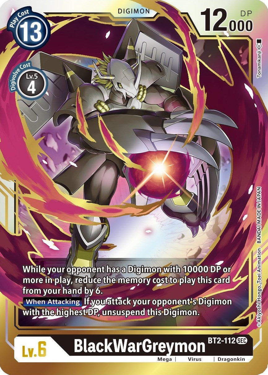 Image for BlackWarGreymon (BT2-112 SEC) (BT01-03B) - Digimon Card Game