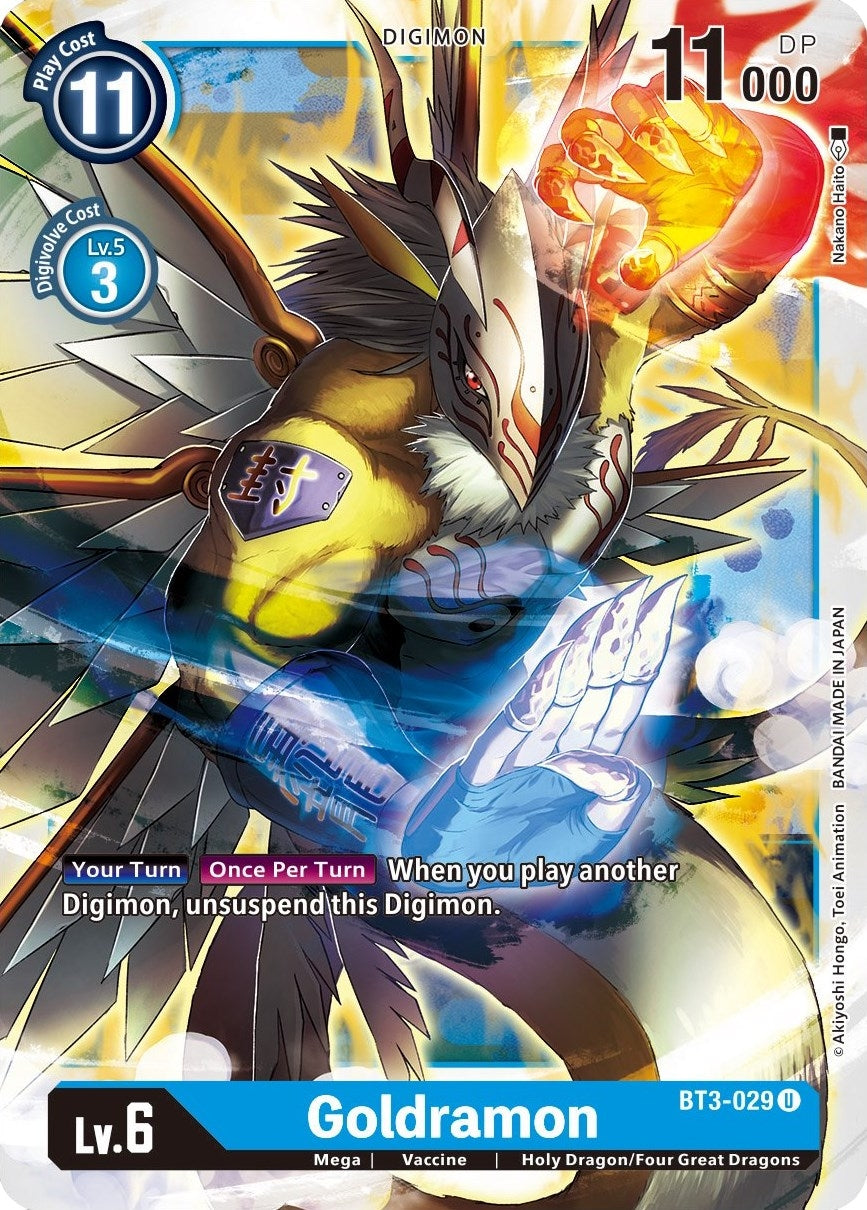 Image for Goldramon (BT3-029 U) (BT01-03B) - Digimon Card Game