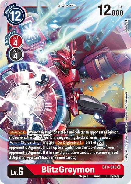 Image for BlitzGreymon (BT3-018 SR) (BT01-03B) - Digimon Card Game
