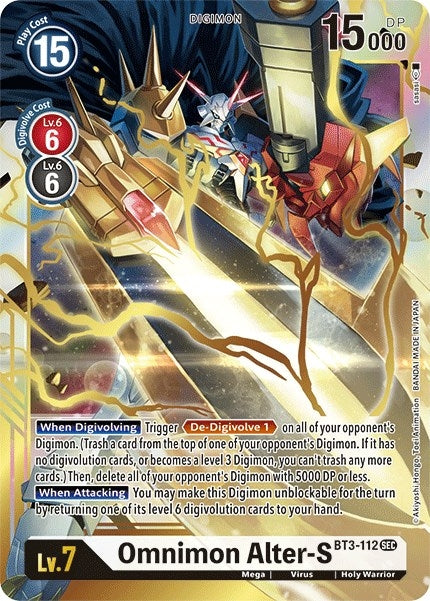 Image for Omnimon Alter-S (Secret Rare) (BT3-112 SEC) (BT01-03B) - Digimon Card Game