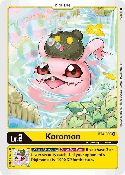 Image for Koromon (BT4-003 U) (BT04) - Digimon Card Game