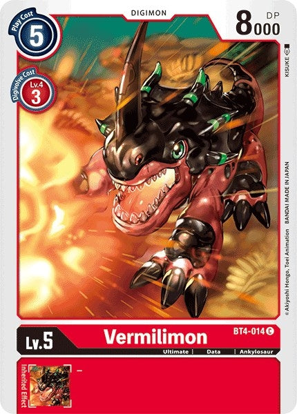 Image for Vermilimon (BT4-014 C) (BT04) - Digimon Card Game
