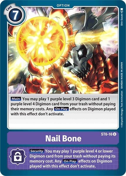 Image for Nail Bone (ST6-16 U) (ST-6) - Digimon Card Game