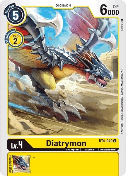 Image for Diatrymon (BT4-040 C) (BT04) - Digimon Card Game