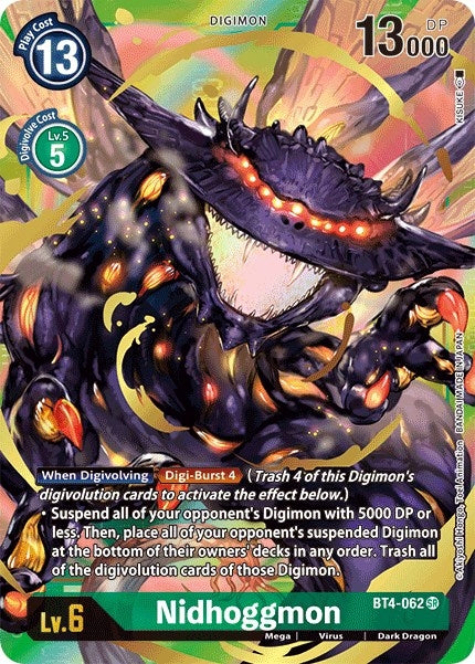Image for Nidhoggmon (Alternate Art) (BT4-062 SR) (BT04) - Digimon Card Game