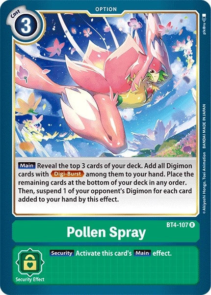 Image for Pollen Spray (BT4-107 R) (BT04) - Digimon Card Game