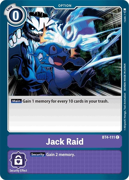 Image for Jack Raid (BT4-111 C) (BT04) - Digimon Card Game