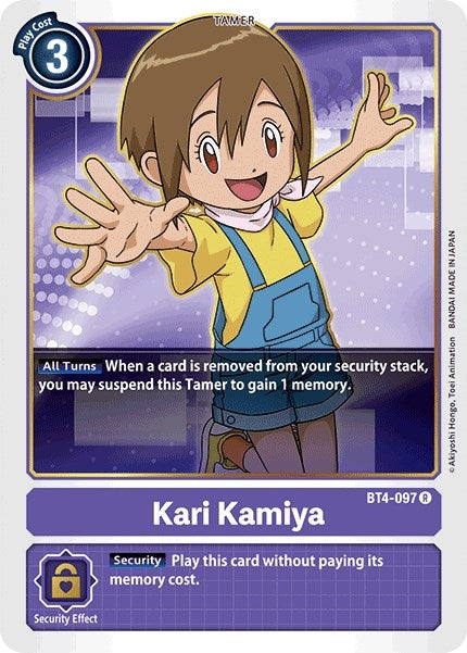 Image for Kari Kamiya (BT4-097 R) (BT04) - Digimon Card Game