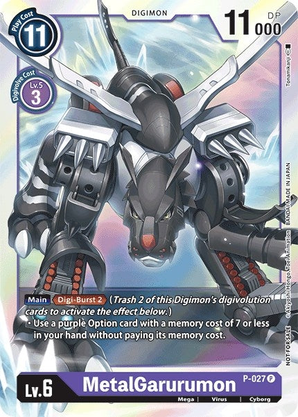 Image for MetalGarurumon - P-027 (P-027 P) (D-PR) - Digimon Card Game