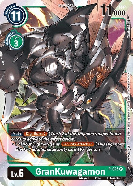 Image for GranKuwagamon - P-025 (P-025 P) (D-PR) - Digimon Card Game