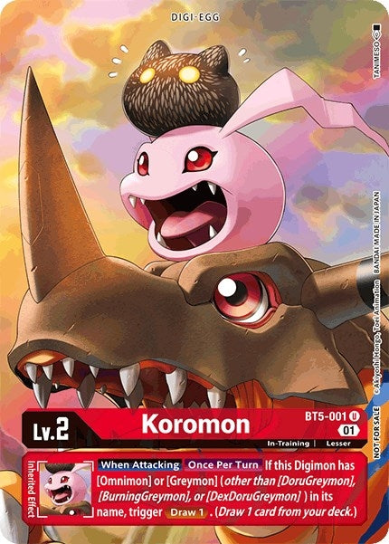 Image for Koromon - BT5-001 (Premier TO Event June 2021) (BT5-001 U) (BT05) - Digimon Card Game