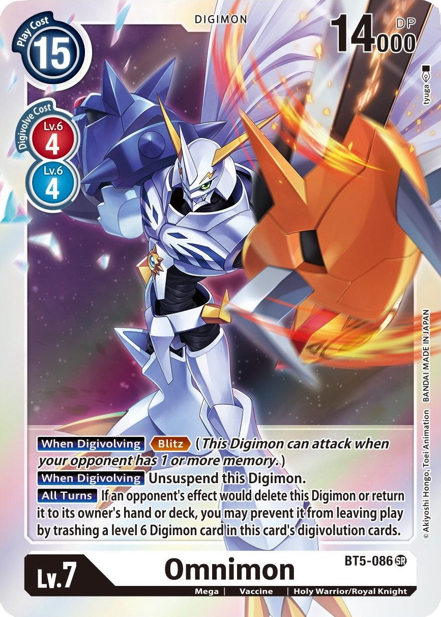 Image for Omnimon (BT5-086 SR) (BT05) - Digimon Card Game