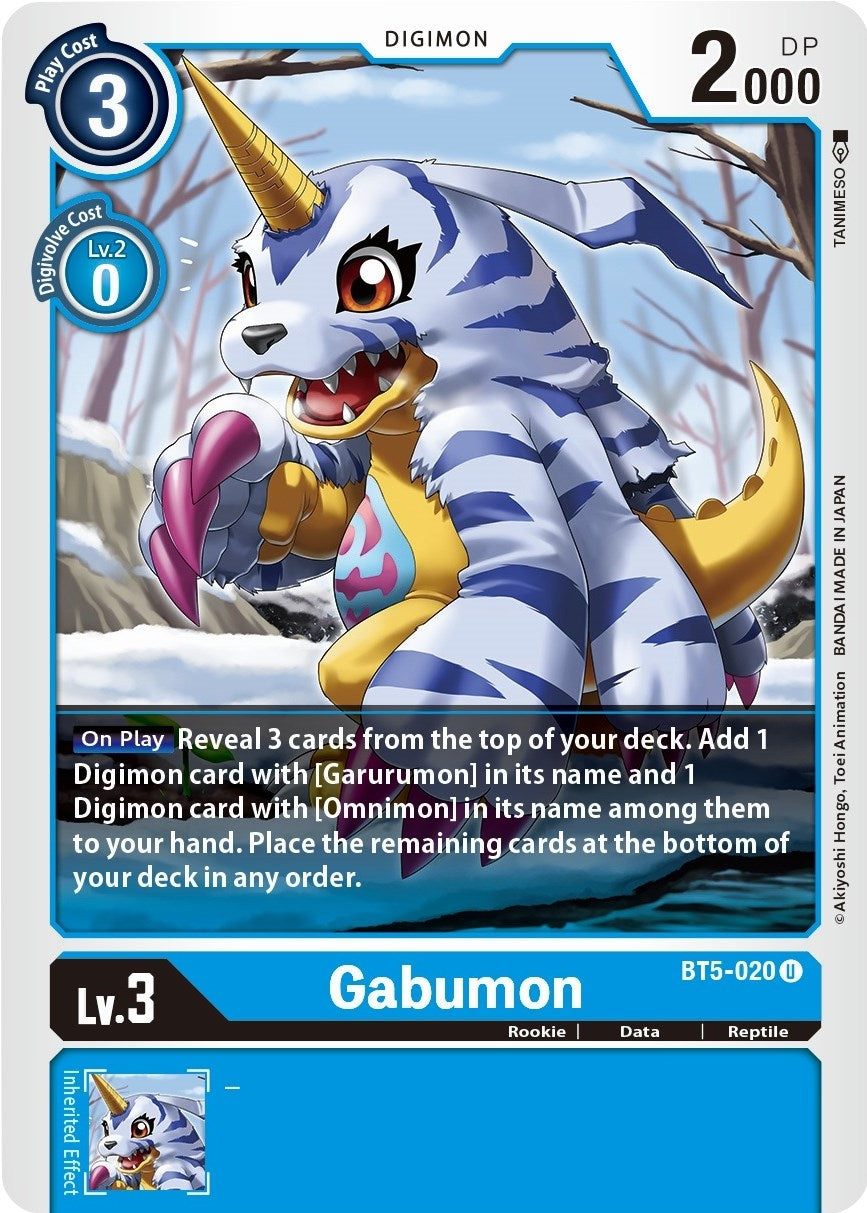 Image for Gabumon (BT5-020 U) (BT05) - Digimon Card Game