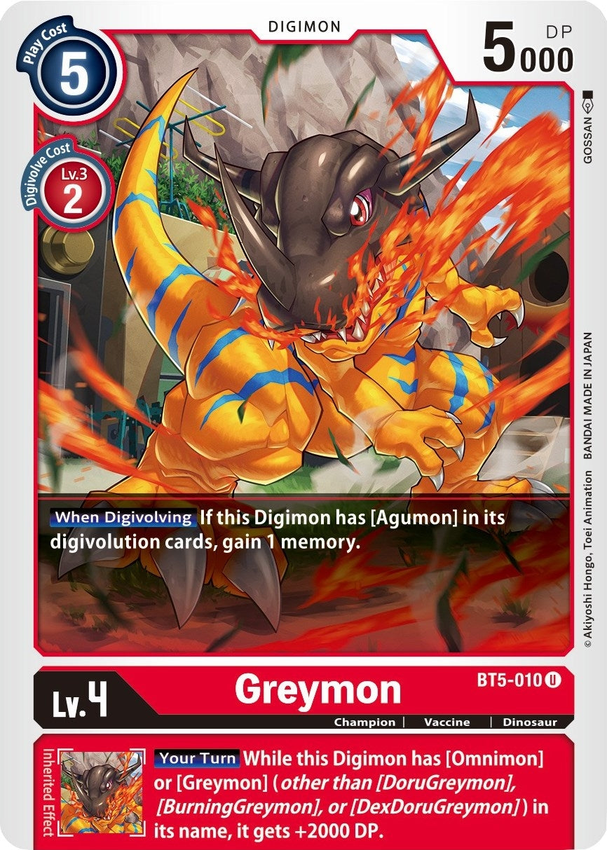 Image for Greymon (BT5-010 U) (BT05) - Digimon Card Game