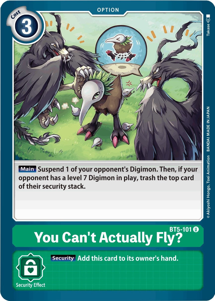 Image for You Can't Actually Fly? (BT5-101 U) (BT05) - Digimon Card Game