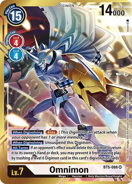Image for Omnimon (Alternate Art - sasasi) (BT5-086 SR) (BT05) - Digimon Card Game