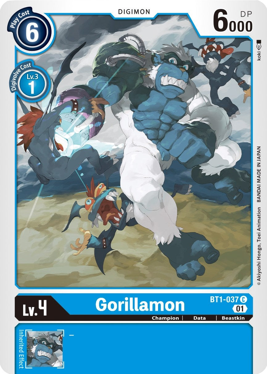 Image for Gorillamon - BT1-037 (Alternate Art) (BT1-037 C) (ST-8) - Digimon Card Game