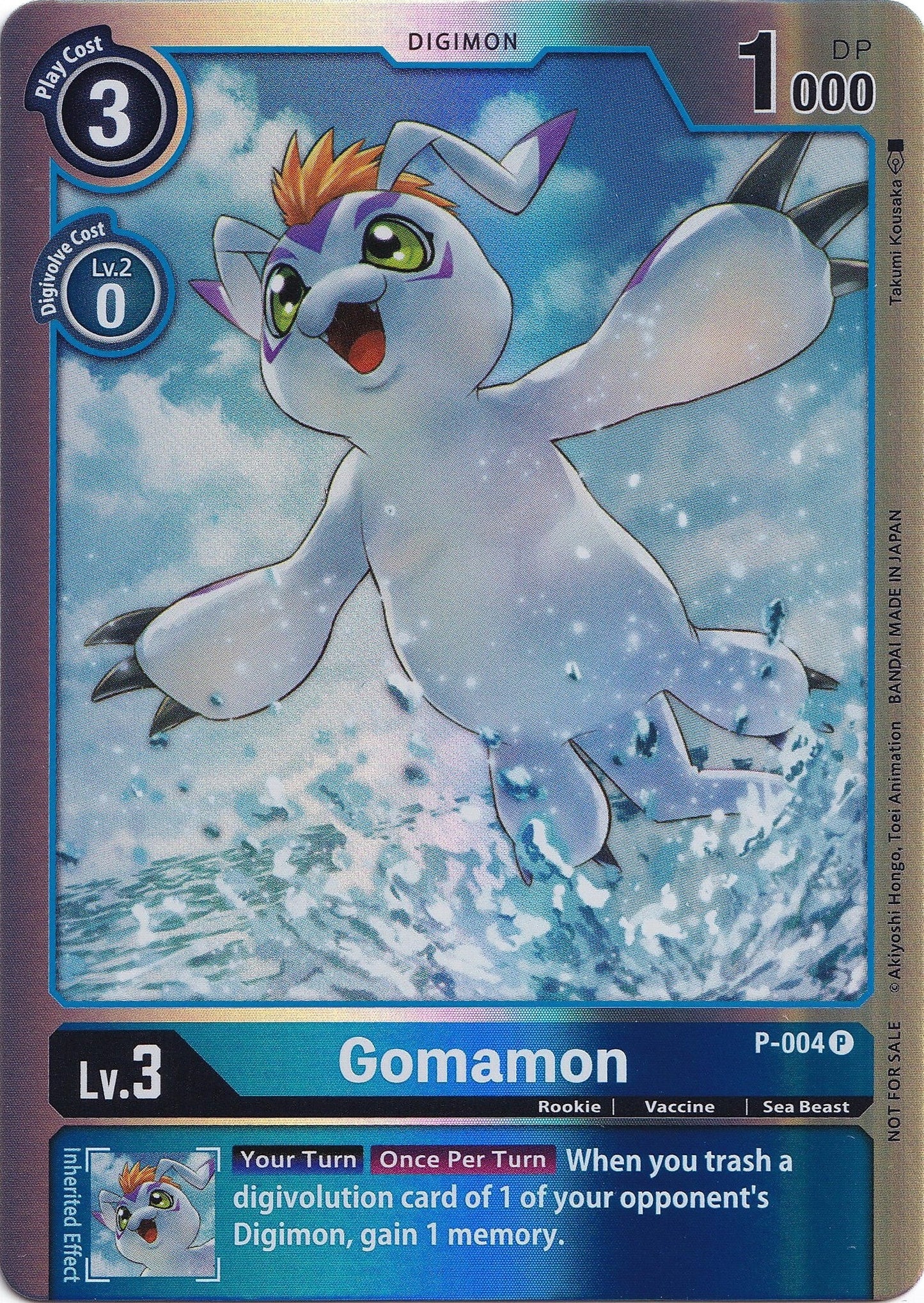 Image for Gomamon - P-004 (Rainbow Foil) (P-004 P) (D-PR) - Digimon Card Game