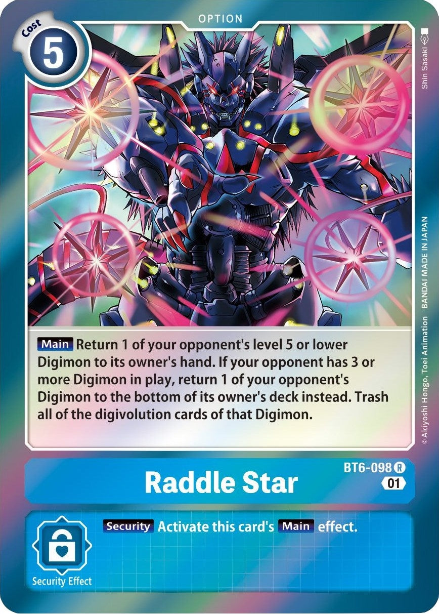 Image for Raddle Star (BT6-098 R) (BT06) - Digimon Card Game
