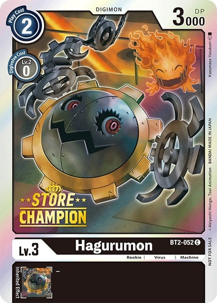 Image for Hagurumon - BT2-052 (Store Champion) (BT2-052 C) (BT01-03A) - Digimon Card Game