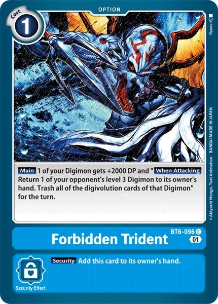Image for Forbidden Trident (BT6-096 C) (BT06) - Digimon Card Game