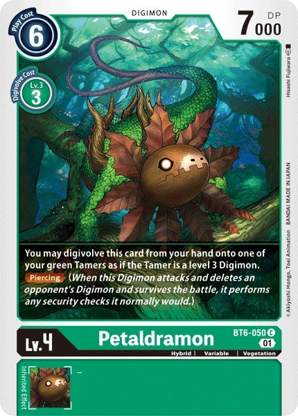 Image for Petaldramon (BT6-050 C) (BT06) - Digimon Card Game