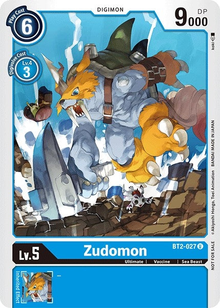 Image for Zudomon - BT2-027 (Official Tournament Pack Vol.3) (BT2-027 U) (BT01-03A) - Digimon Card Game
