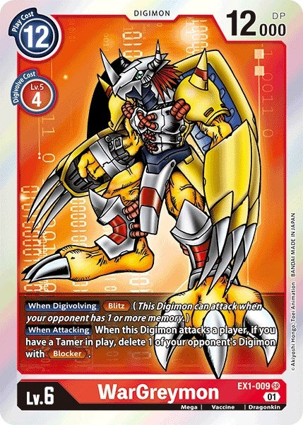 Image for WarGreymon (EX1-009 SR) (EX01) - Digimon Card Game