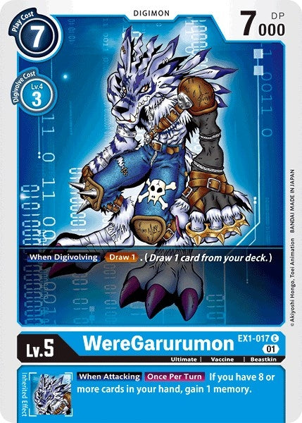 Image for WereGarurumon (EX1-017 C) (EX01) - Digimon Card Game