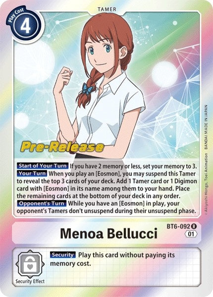 Image for Menoa Bellucci (BT6-092 R) (BT06_PR) - Digimon Card Game