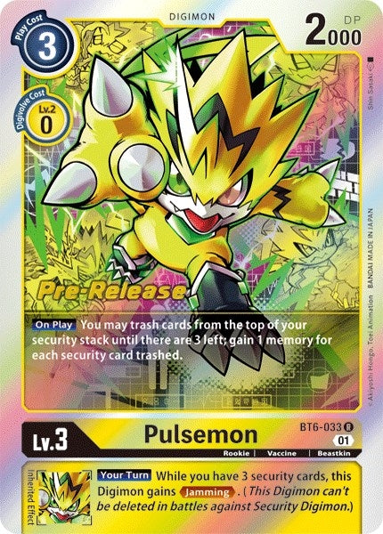 Image for Pulsemon (BT6-033 R) (BT06_PR) - Digimon Card Game