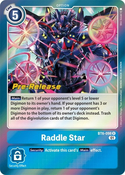 Image for Raddle Star (BT6-098 R) (BT06_PR) - Digimon Card Game