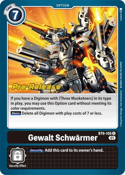 Image for Gewalt Schwarmer (BT6-105 U) (BT06_PR) - Digimon Card Game
